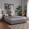Baxton Studio Netti Light Grey Upholstered 2-Drawer Queen Size Platform Storage Bed 161-9903 - alternate 8